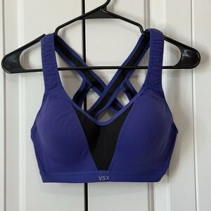 Victoria's Secret VSX Sexy Sport 34C Sports Bra Adjustable Padded Purple
